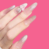 Romantic Crystal Heart Press-On Nails