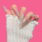 Luxury Clear Nude Coffin Press-On Nails
