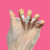 Holographic Star Press-On Nails