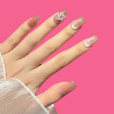 Elegant Pink Floral Press-On Nails