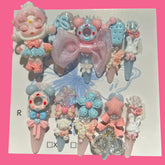 Kawaii Cartoon Press-On Nails | Donut Bunny Pastel Set