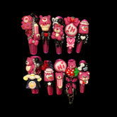 Cute Pink Bear & Hello Kitty Kawaii Press-On Nails | NailiPress