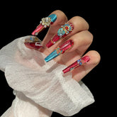 Dragon Reign — Imperial Red & Teal Dynasty Press-On Nails | NailiPress