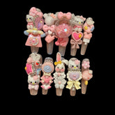 Sweet Kawaii Parade – 3D Cute Character Press-On Nails in Pastel Pink