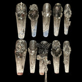 Gothic Silver Butterfly Press-On Nails – Skull & Chain Accents | NailiPress 1.18-inch