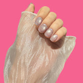 Iridescent Purple Cat-Eye Press-On Nails