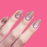 Nude Brown Glitter French Press-On Nails