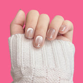 Minimalist Nude Glitter French Press-On Nails