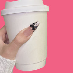 Chic Black Bow Press-On Nails