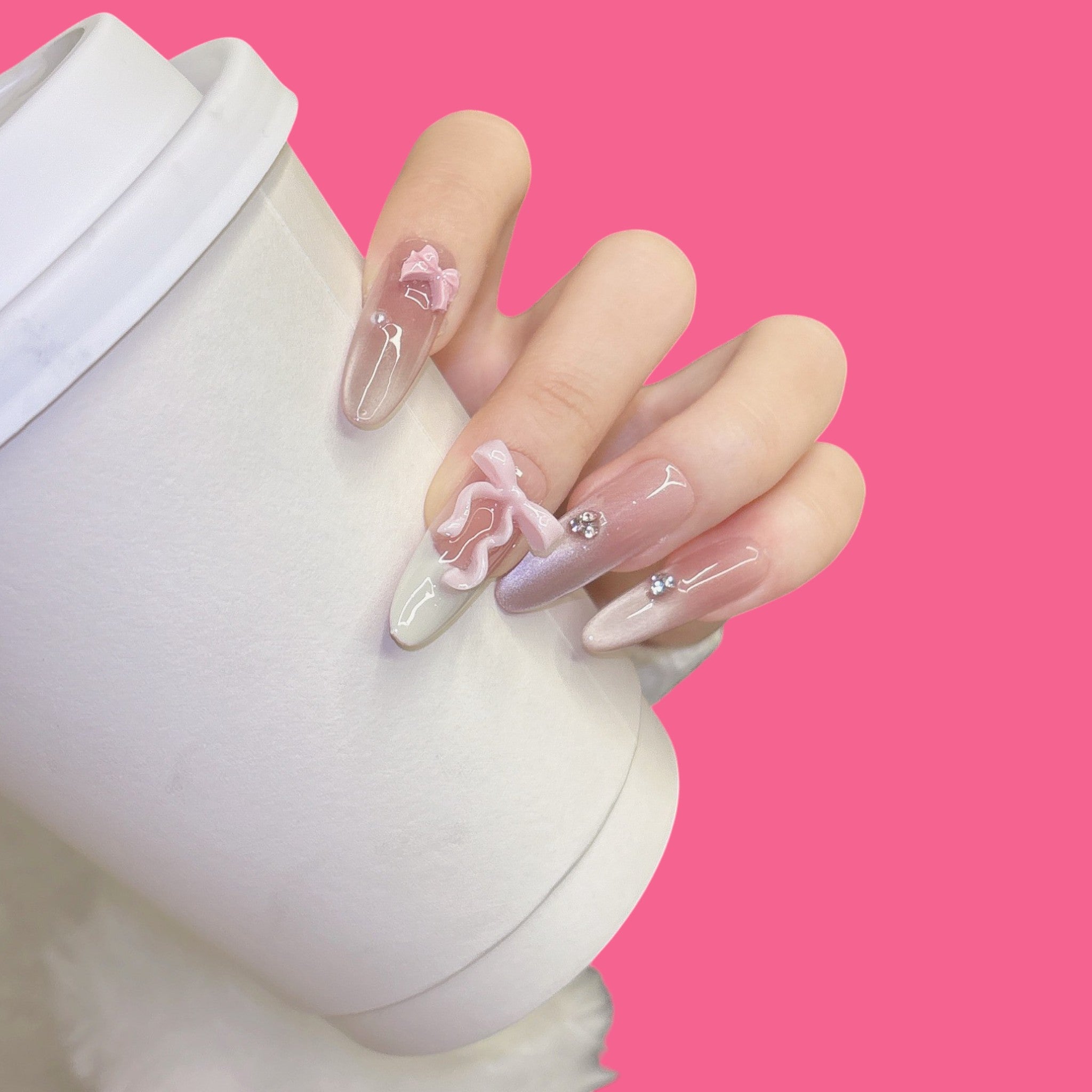 Romantic Pink Ombre Press-On Nails