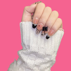 Gothic Chic Bow Press-On Nails