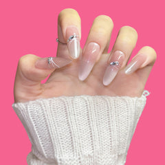 Elegant White Ombre Press-On Nails