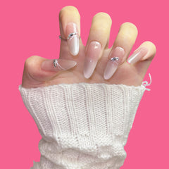 Elegant White Ombre Press-On Nails