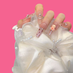 Cute Teddy Bear Press-On Nails