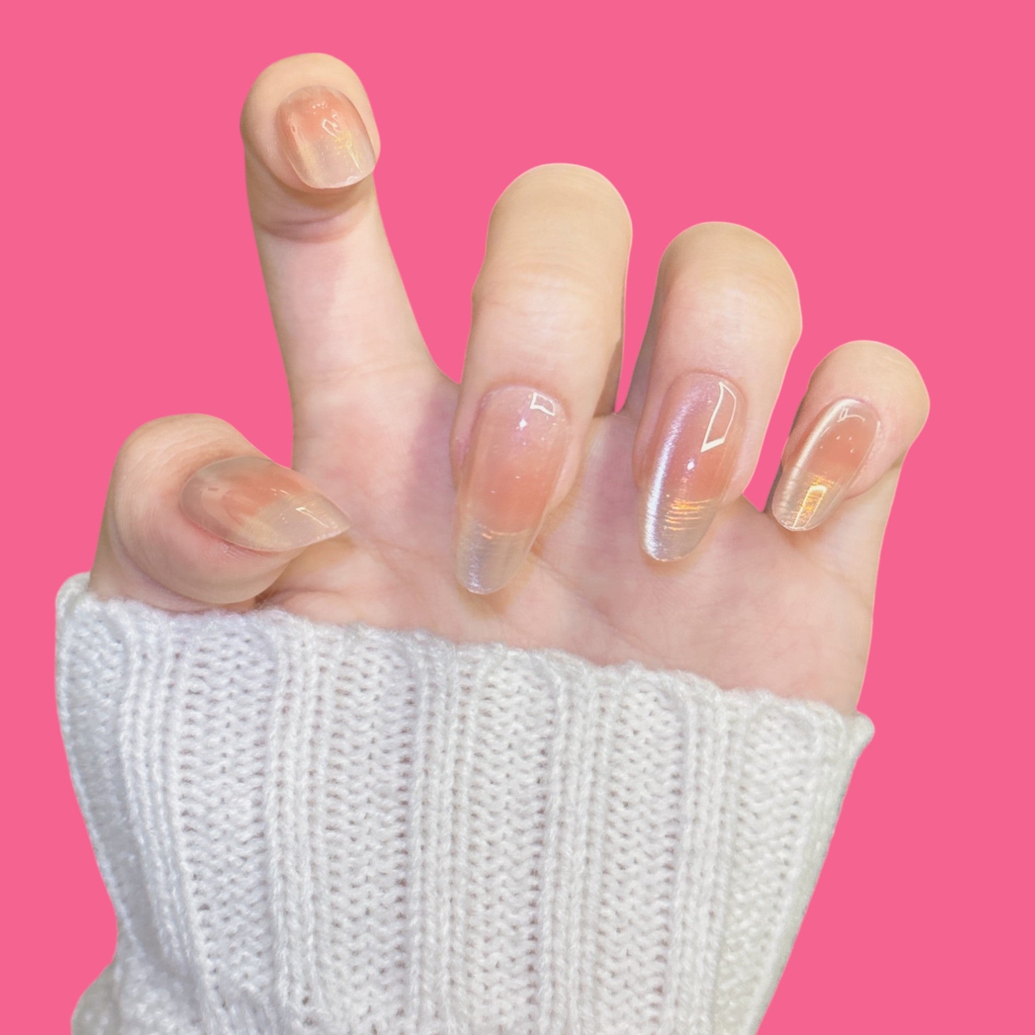 Peach Nude Ombre Press-On Nails