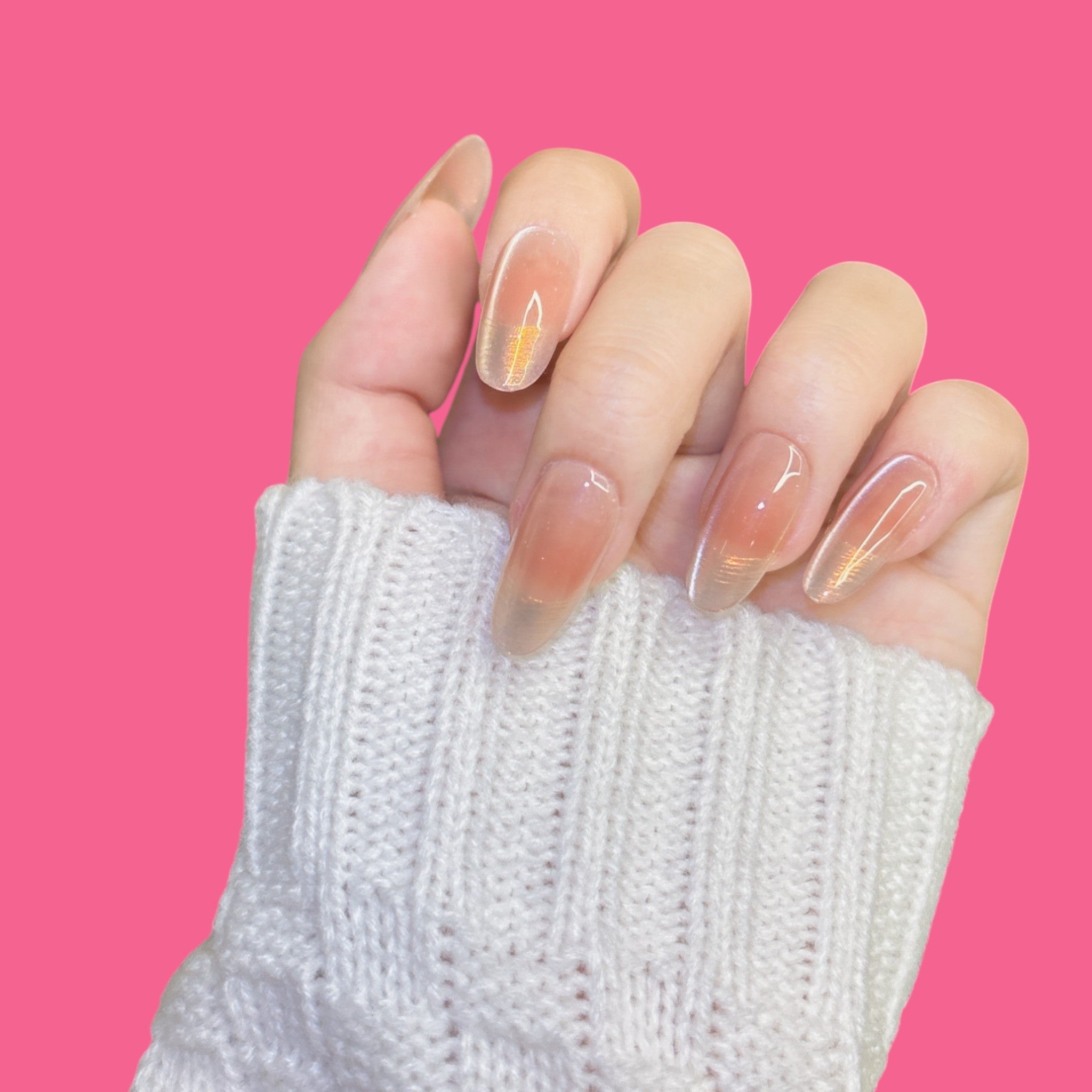 Peach Nude Ombre Press-On Nails