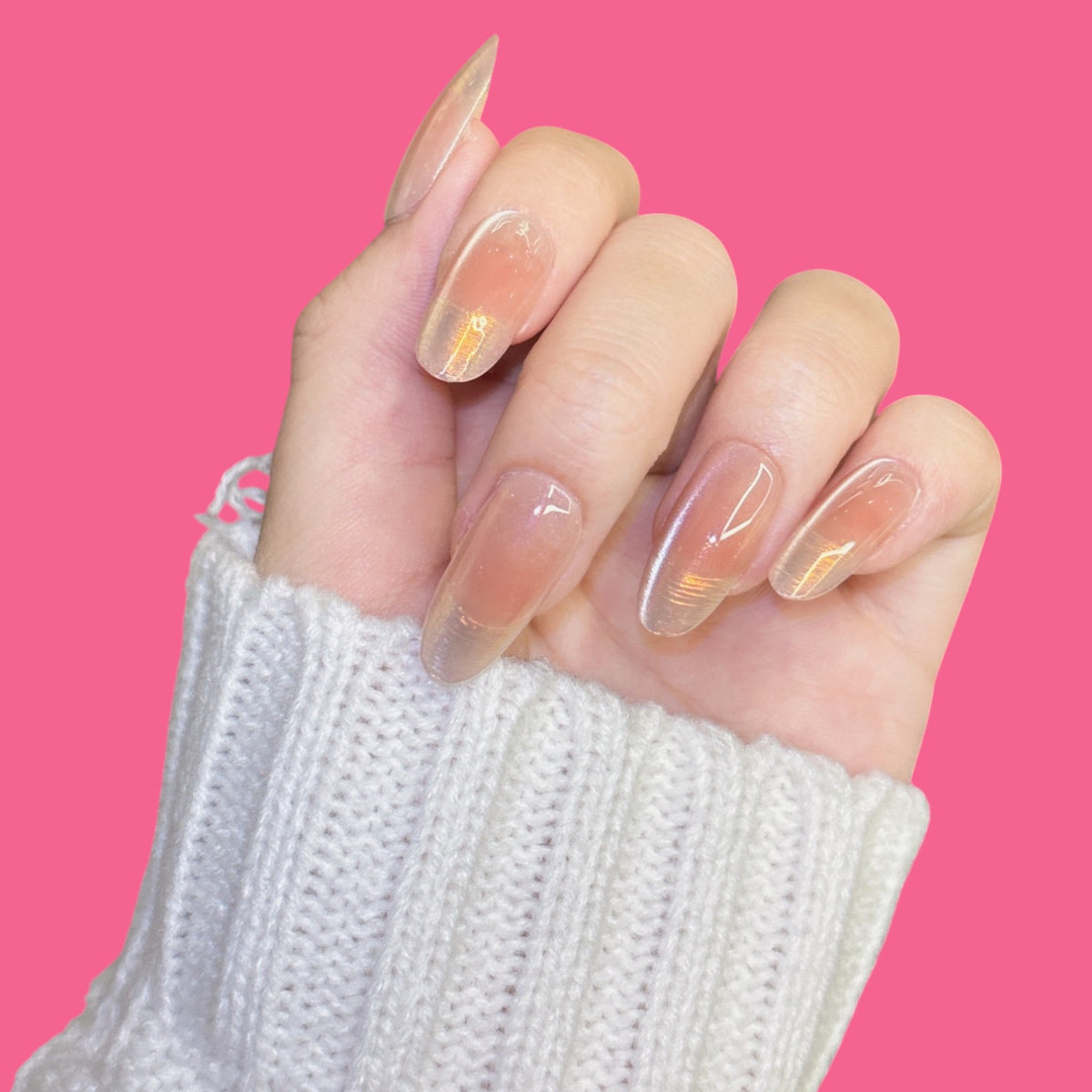 Peach Nude Ombre Press-On Nails