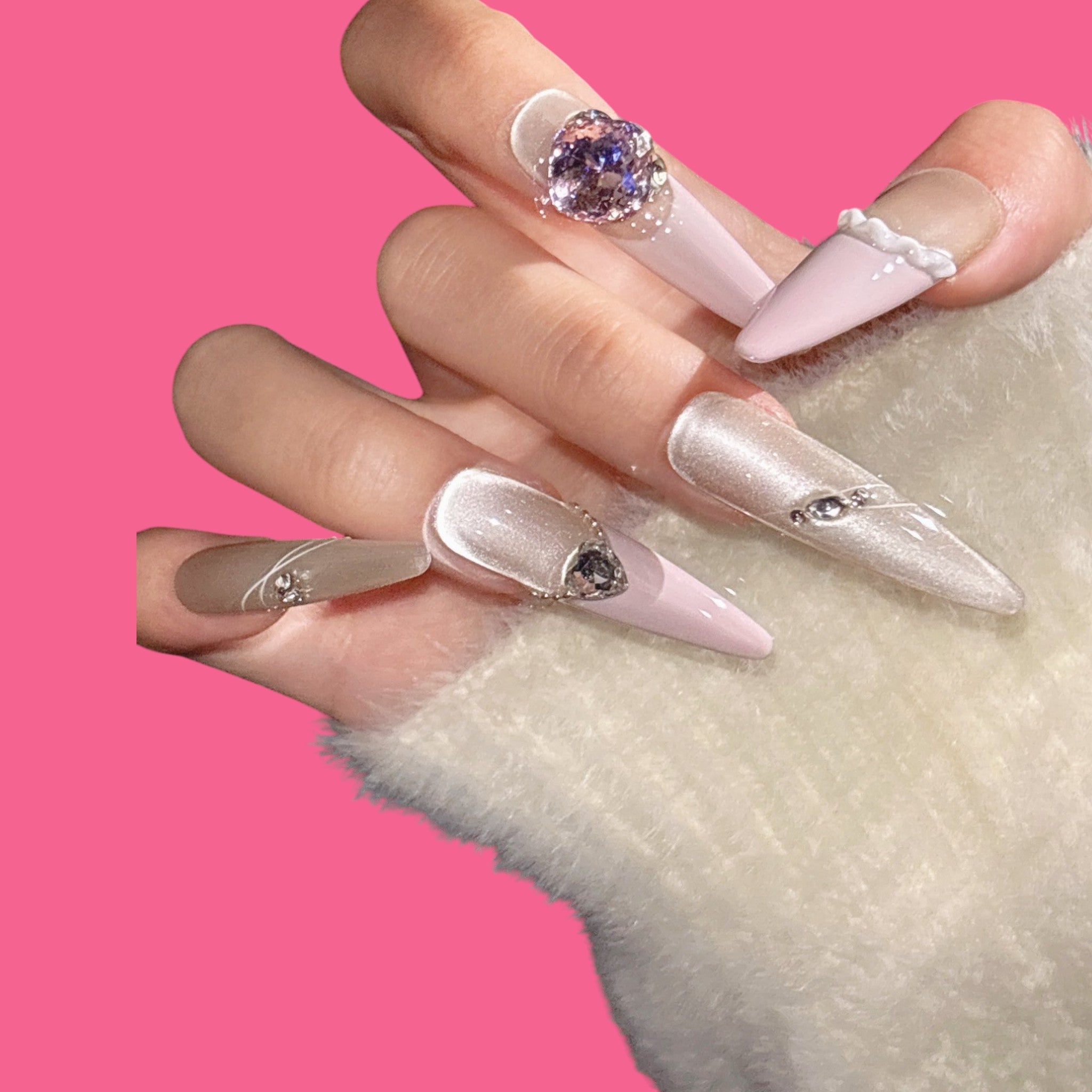 Luxury Crystal Gem Press-On Nails
