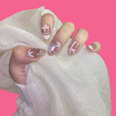 Cute Bow & Butterfly Press-On Nails