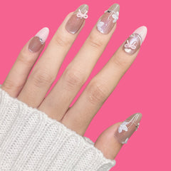 Sweet Bow & Butterfly Press-On Nails