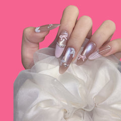 Romantic Bow & Butterfly Press-On Nails