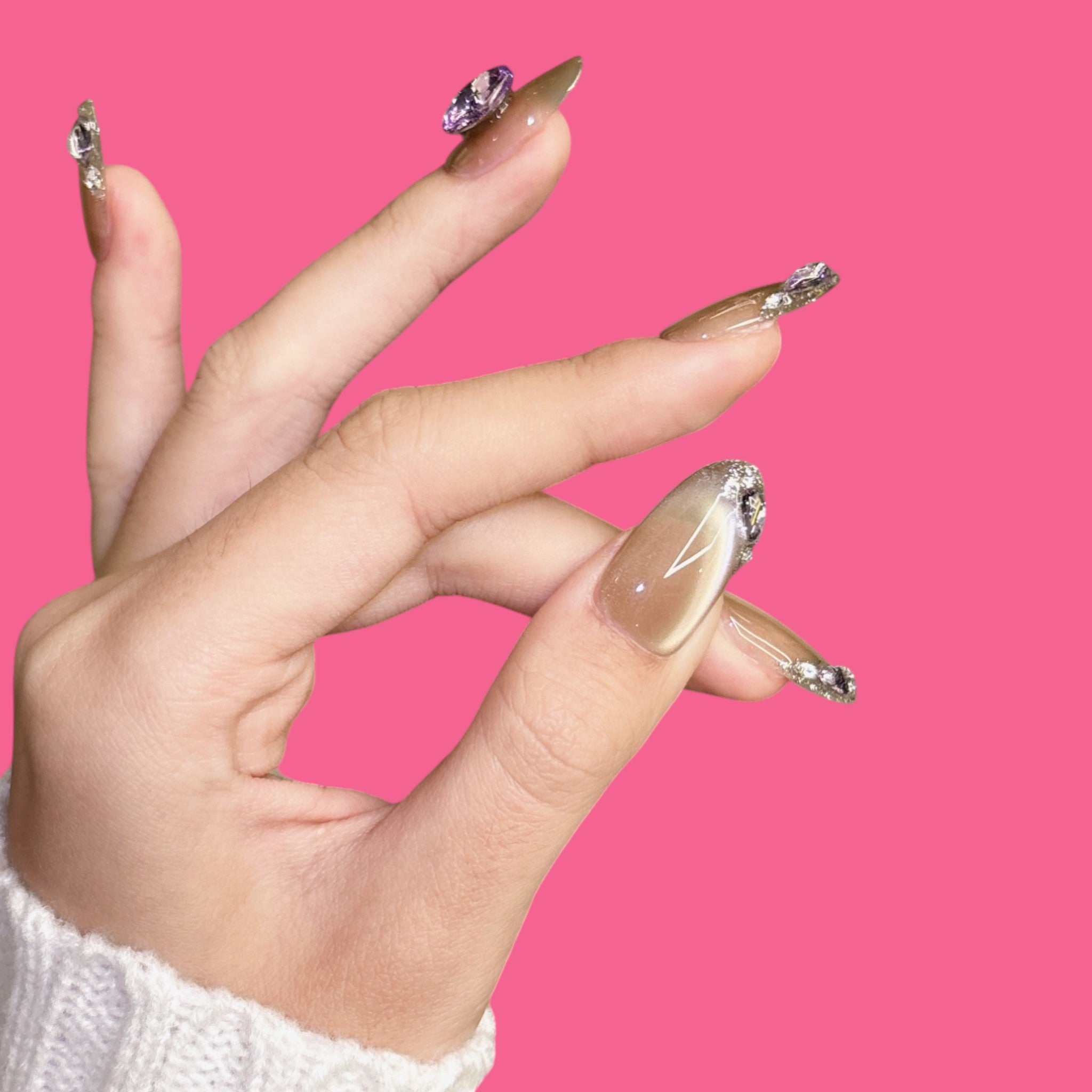 Luxury Champagne Gold Press-On Nails