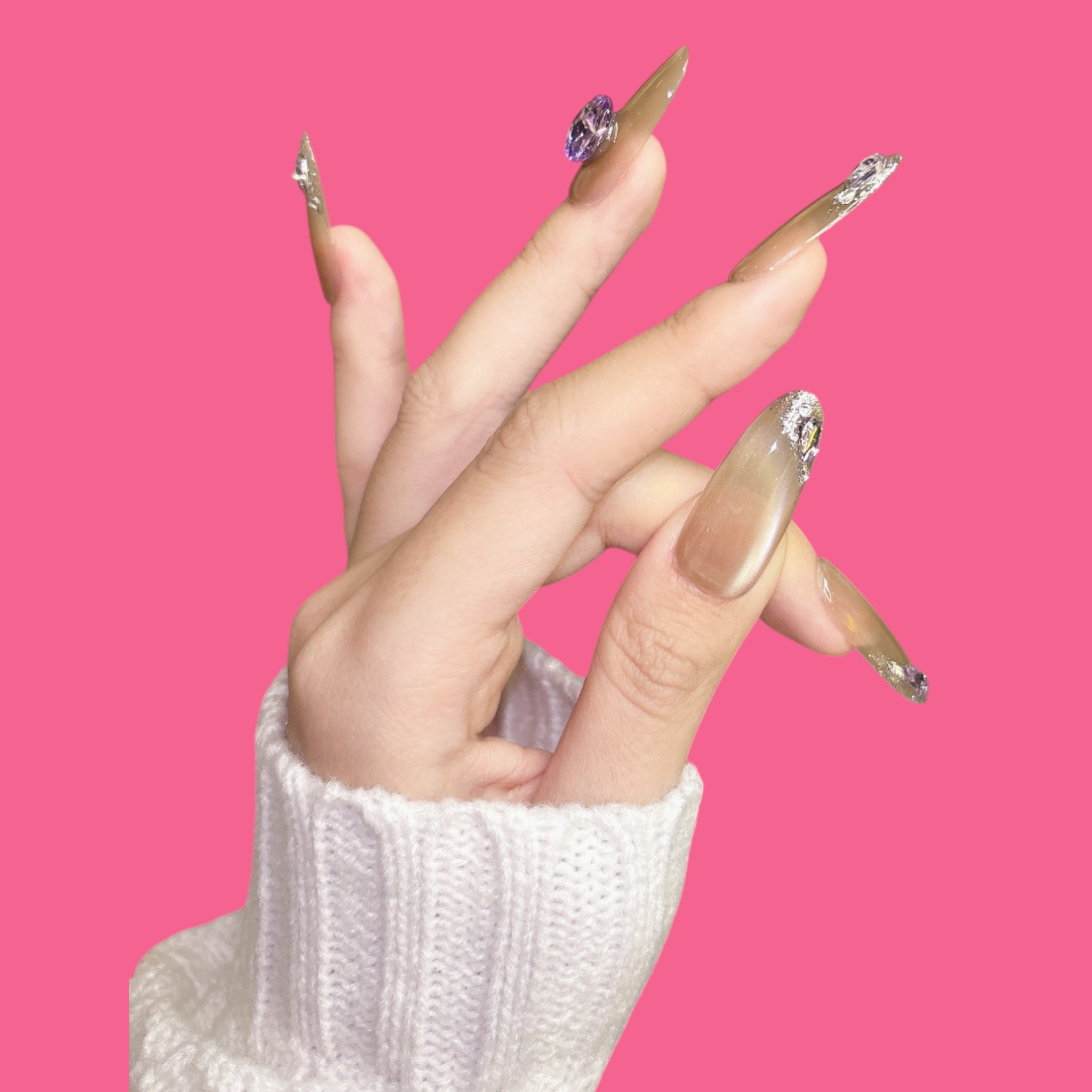 Elegant Almond Press-On Nails