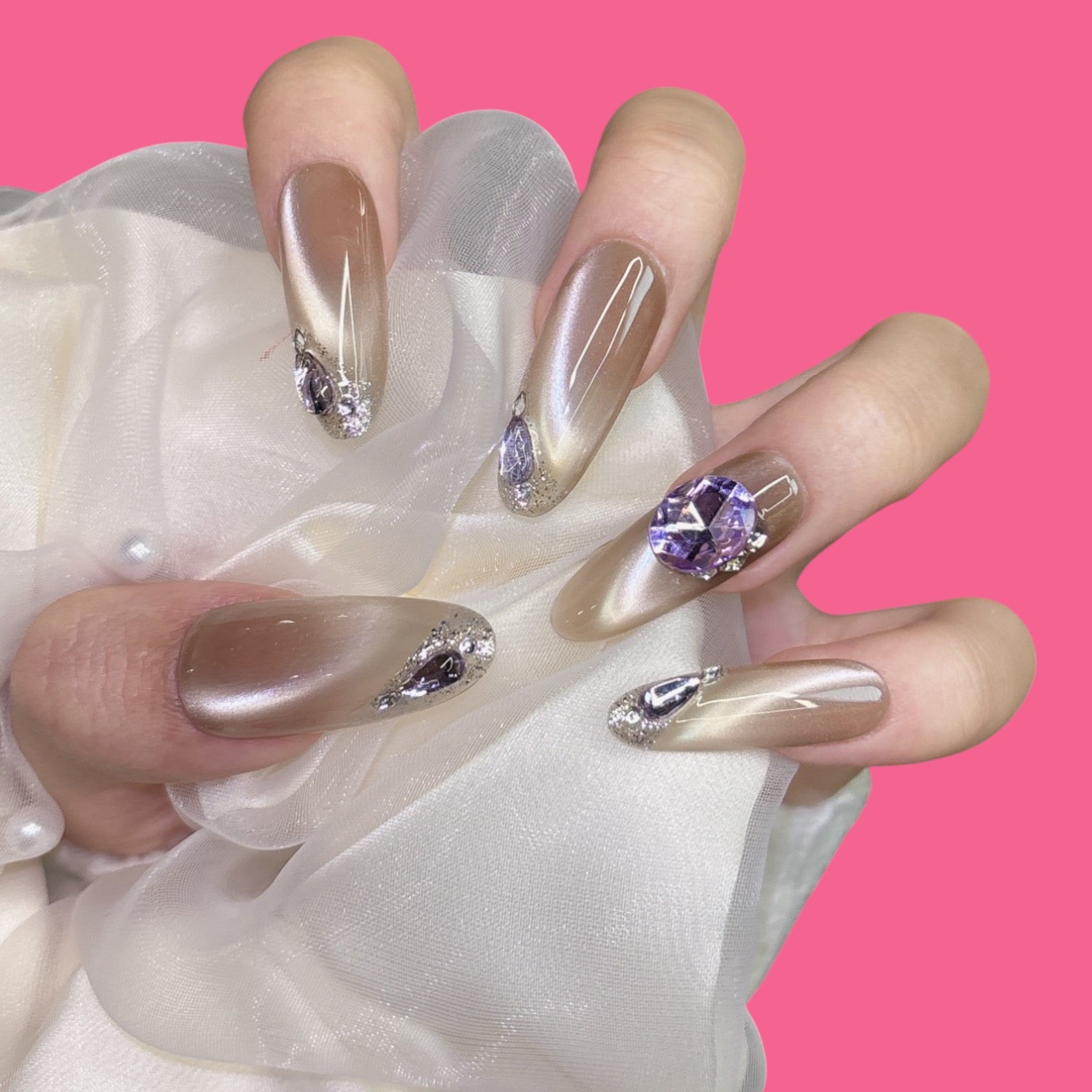 Elegant Almond Press-On Nails