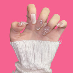 3D Floral Press-On Nails