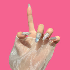 Holographic Star Press-On Nails