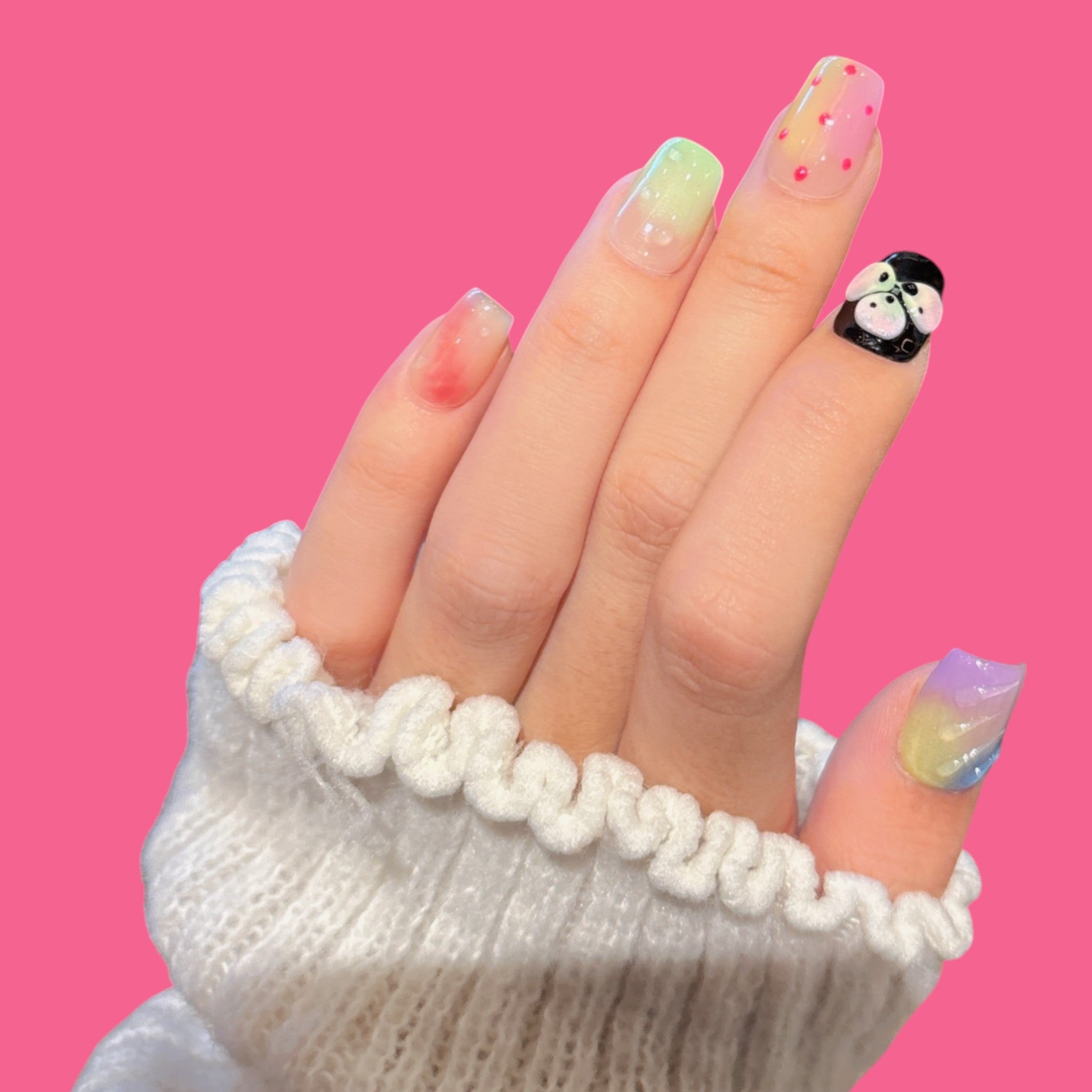 Pastel Gradient Press-On Nails