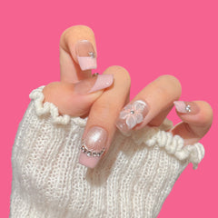 Luxury Pink French Press-On Nails