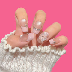 Luxury Pink French Press-On Nails