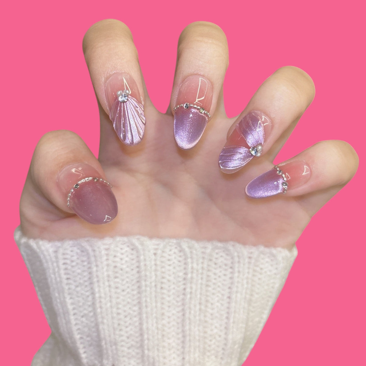 Iridescent Butterfly Wings Press-On Nails