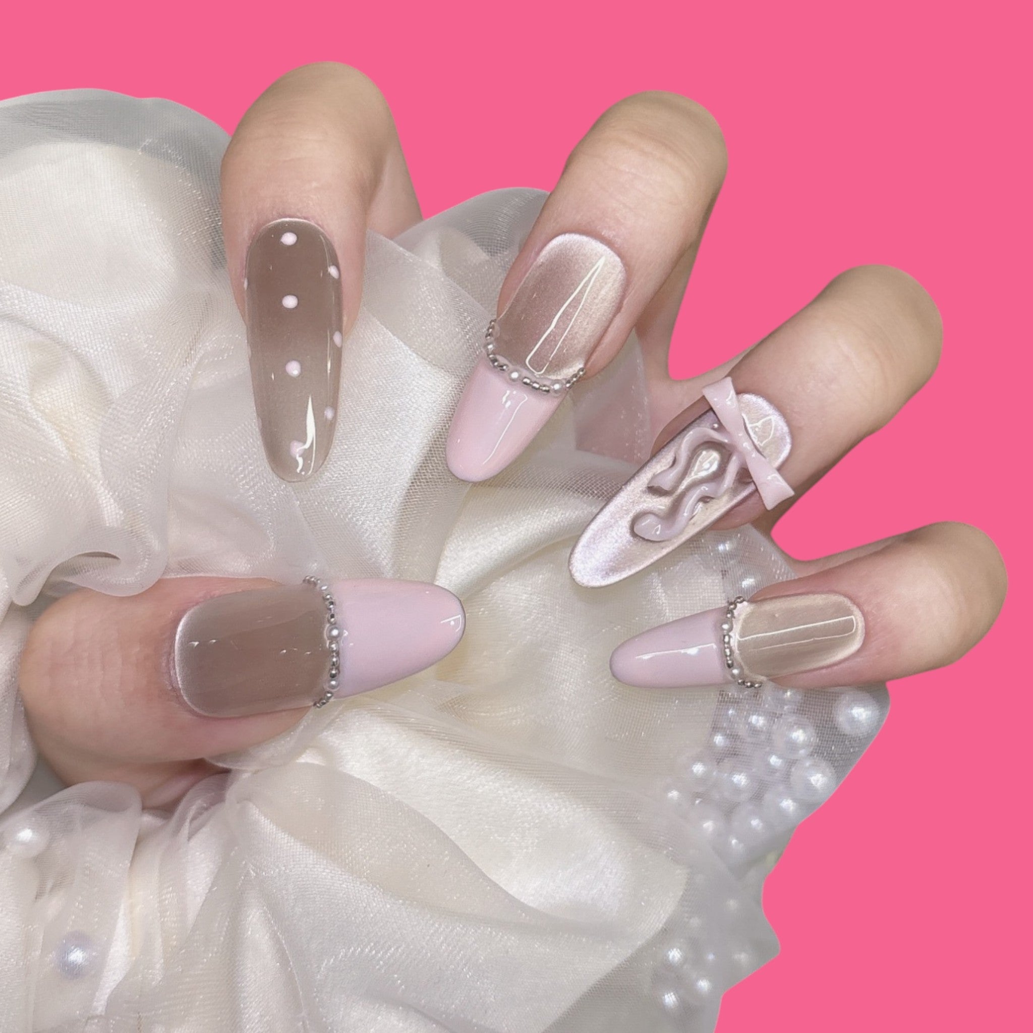 Ballet Charm Press-On Nails