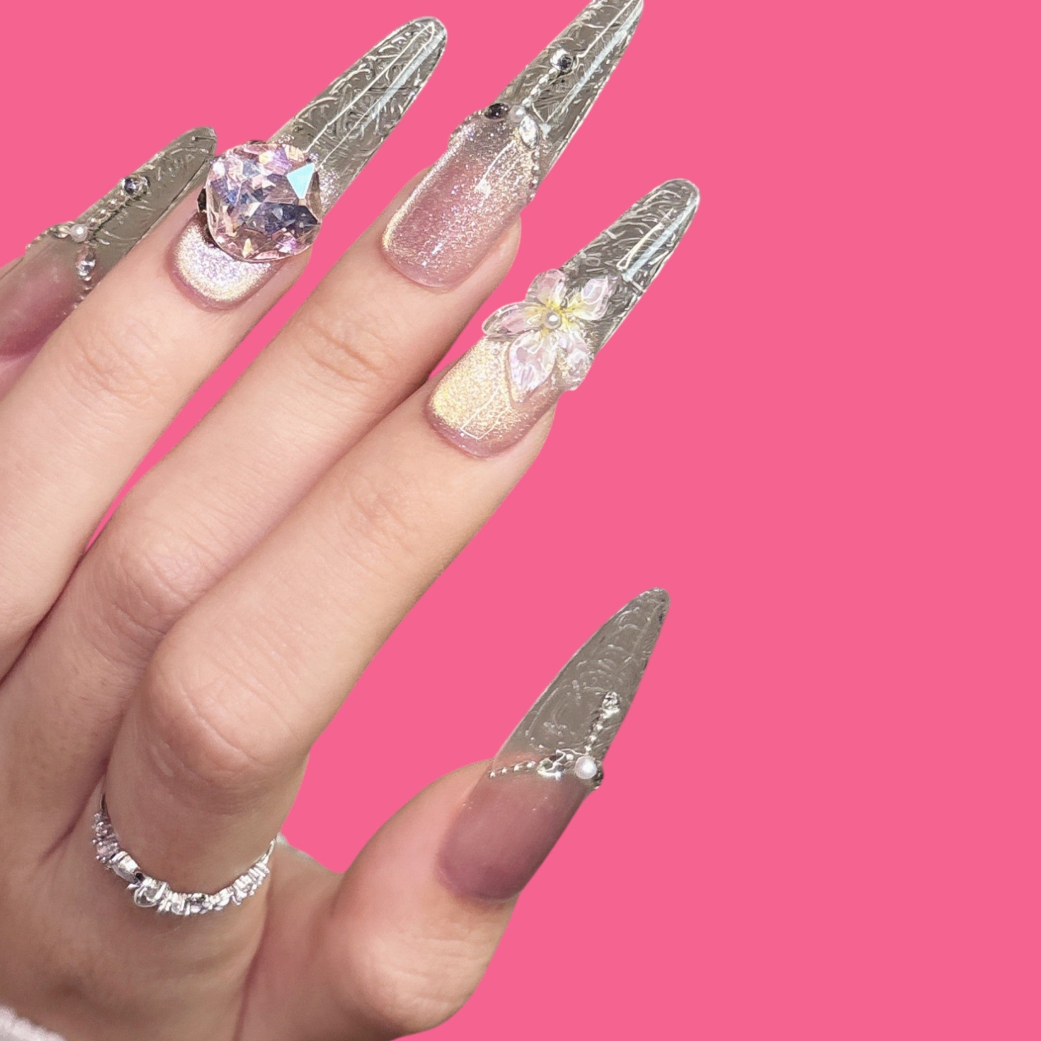 Luxury Crystal Press-On Nails