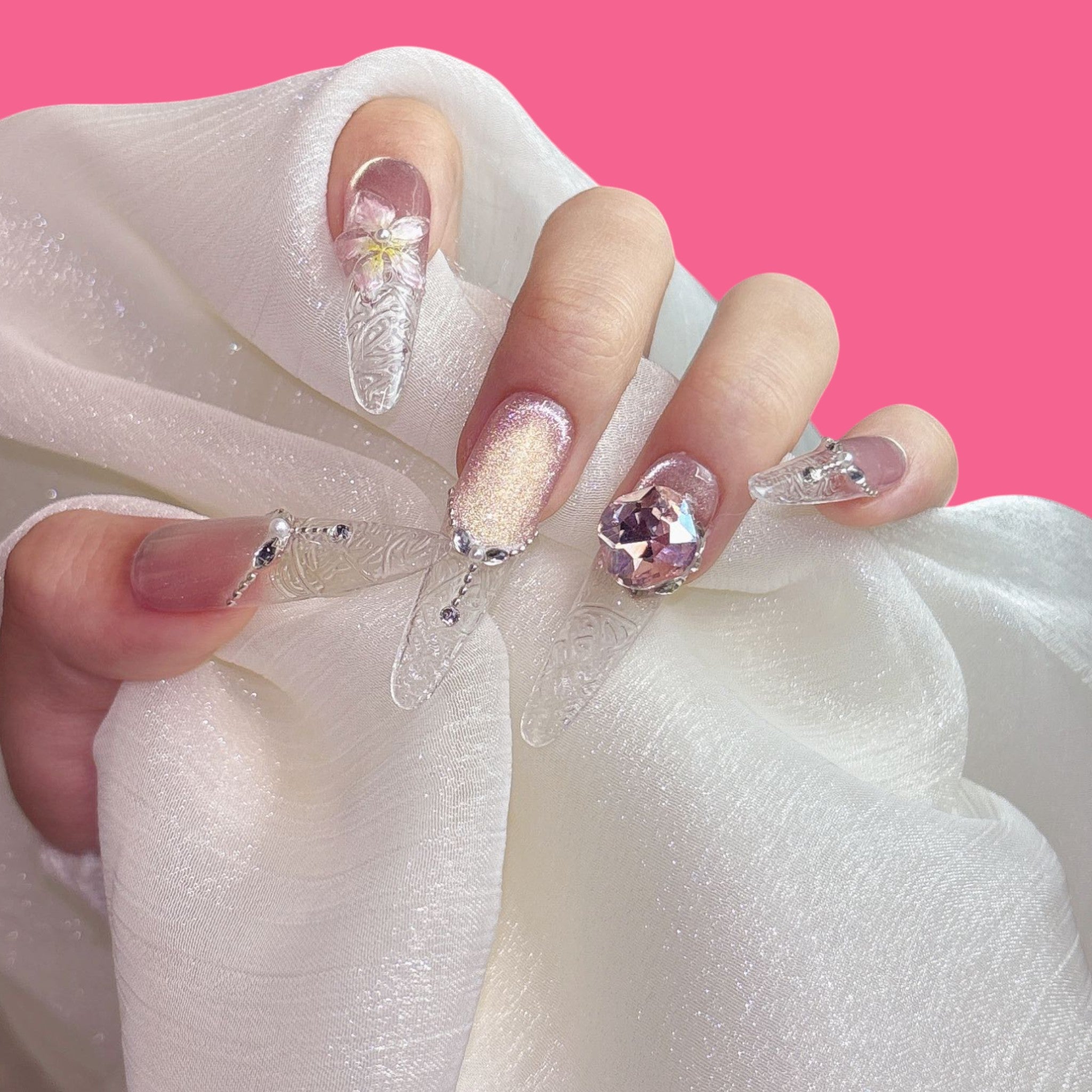 Luxury Crystal Press-On Nails