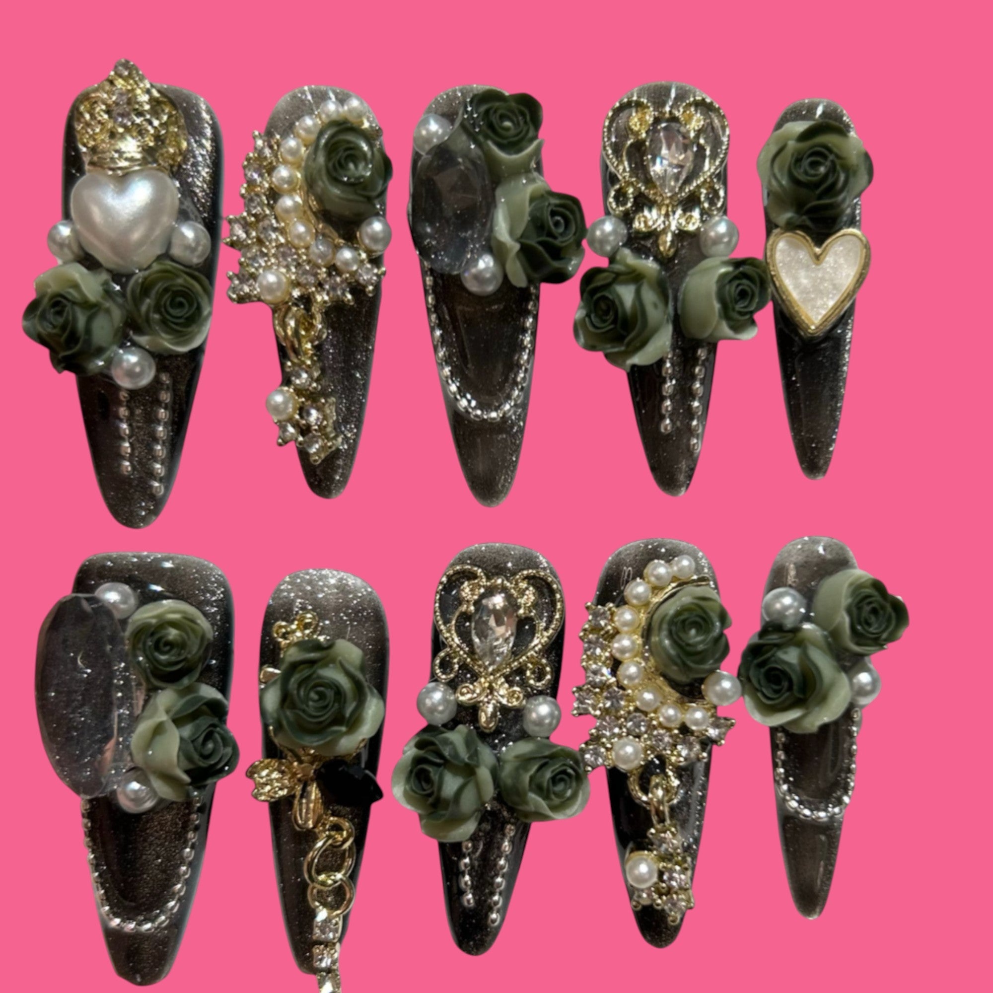 Velvet Garden Noir Press-On Nails 1.18'' | NailiPress Luxury Gothic Nails