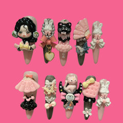 NailiPress Kawaii Bunny & Cat Press-On Nails