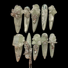 3D Florals, Silver Gems & Butterfly Detail | NailiPress 1.18-inch