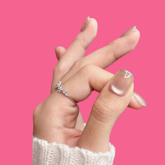 Minimalist Nude Glitter French Press-On Nails